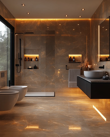 灰白黑现代卫浴