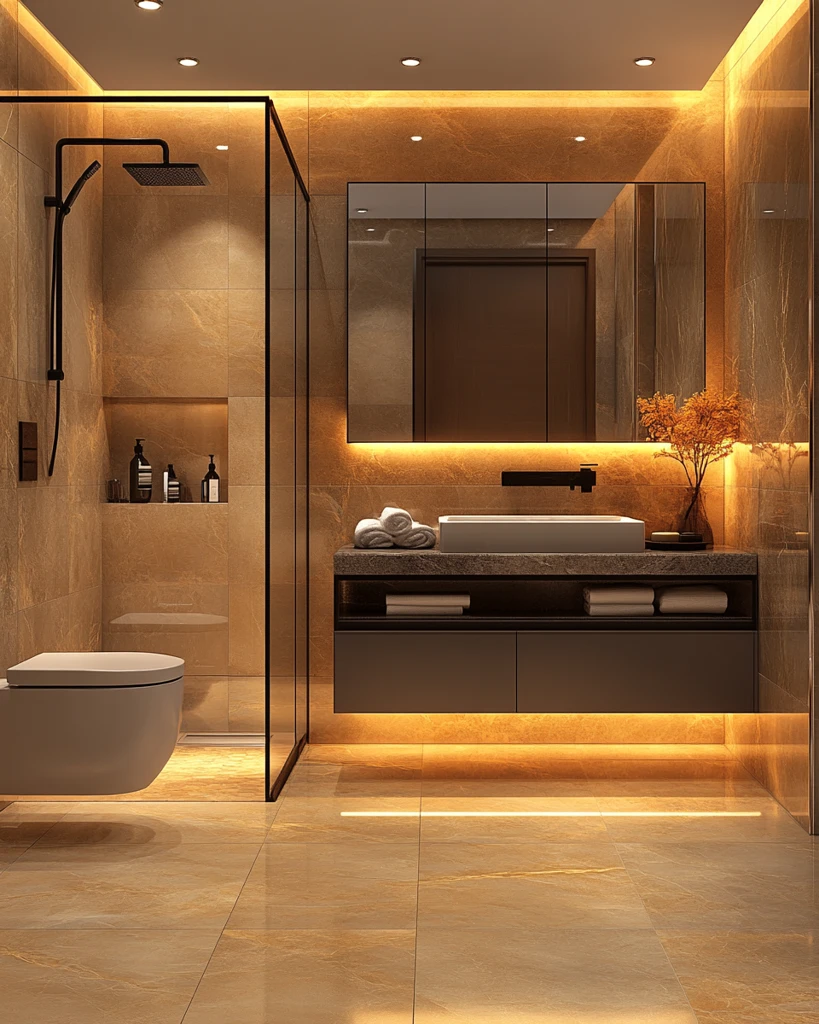 灰白黑现代卫浴