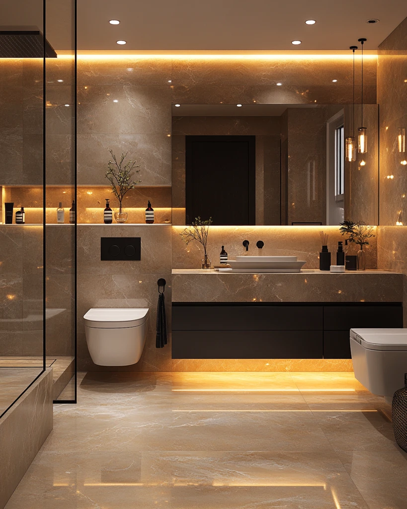 灰白黑现代卫浴