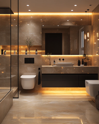 灰白黑现代卫浴