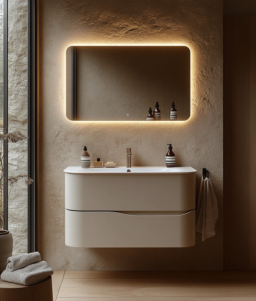 白色浴室挂墙柜