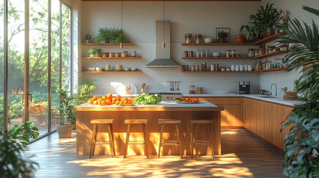 现代厨房用餐空间