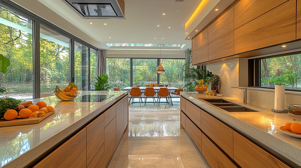 现代厨房用餐空间