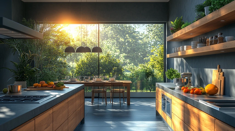 现代厨房用餐空间