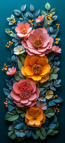 纸艺花朵层次感