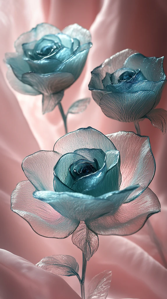 粉白面料上的玫瑰花纹