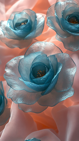 粉白面料上的玫瑰花纹