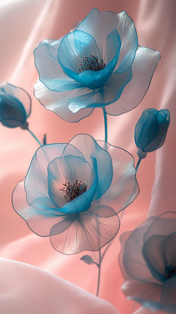 粉白面料上的玫瑰花纹