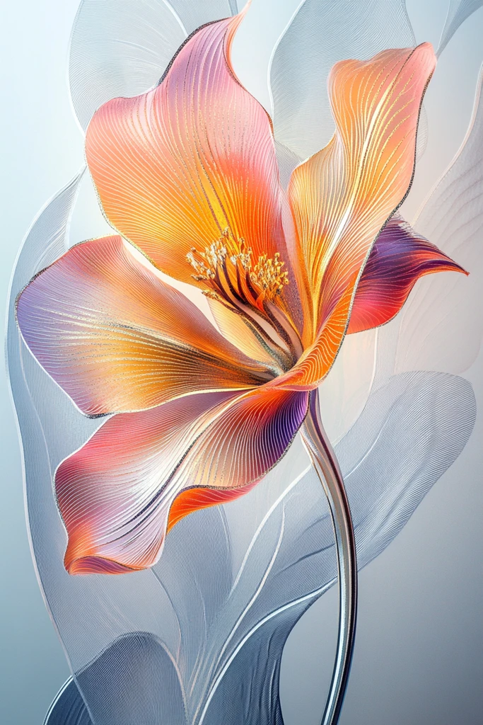 金银渐变花纹图