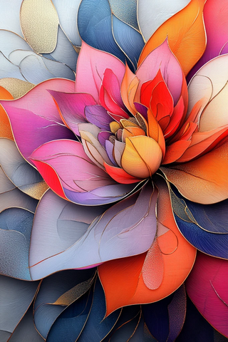 金银渐变花纹图