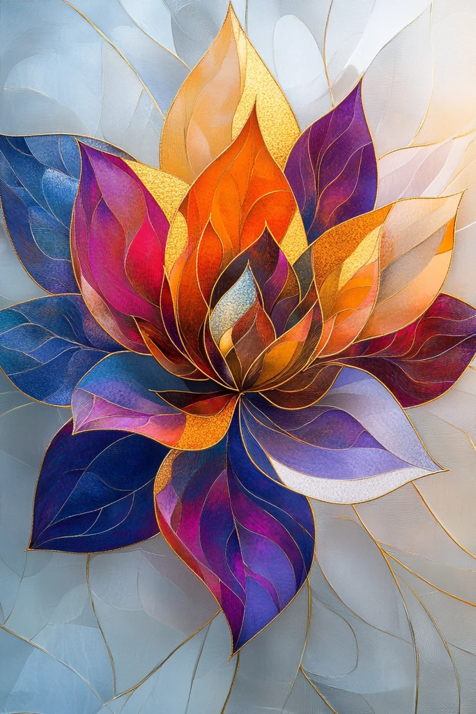 金银渐变花纹图