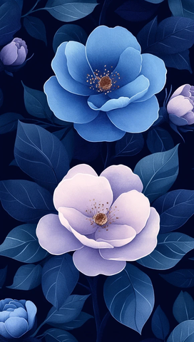 玫瑰花园线条图案