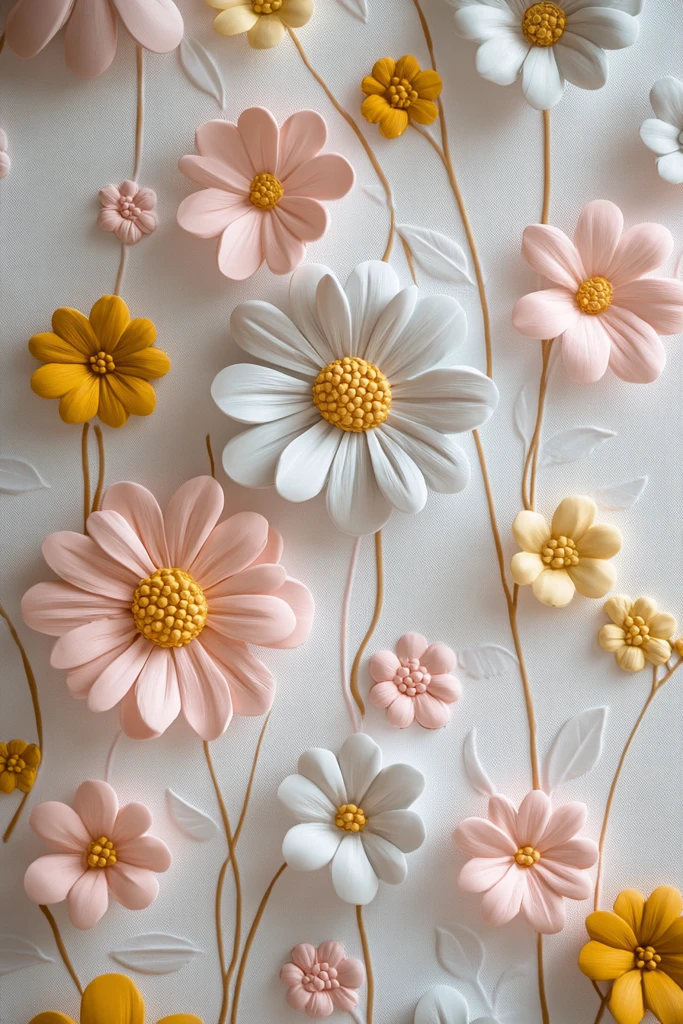 宝宝房间小雏菊墙纸