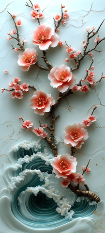 樱花蒂芙尼波浪