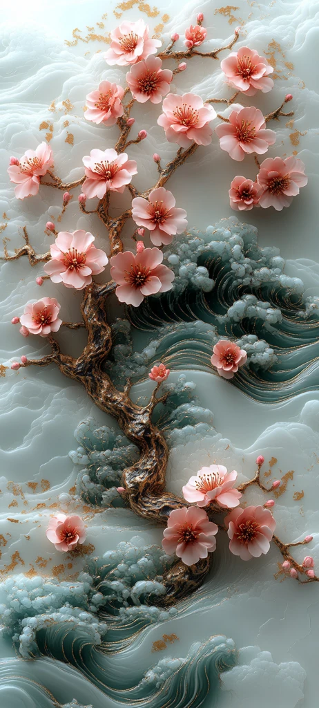 樱花蒂芙尼波浪