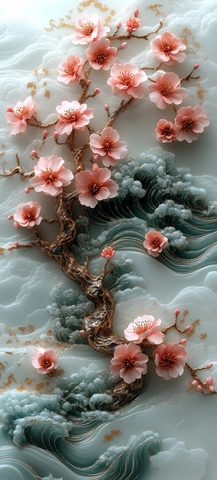 樱花蒂芙尼波浪