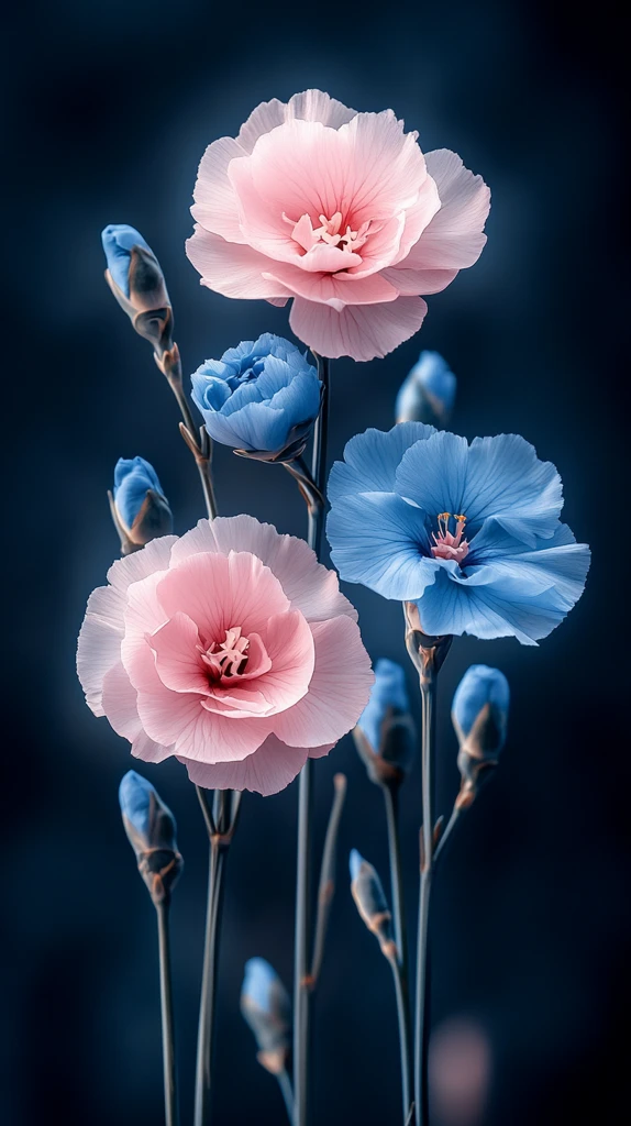 白蓝康乃馨花语