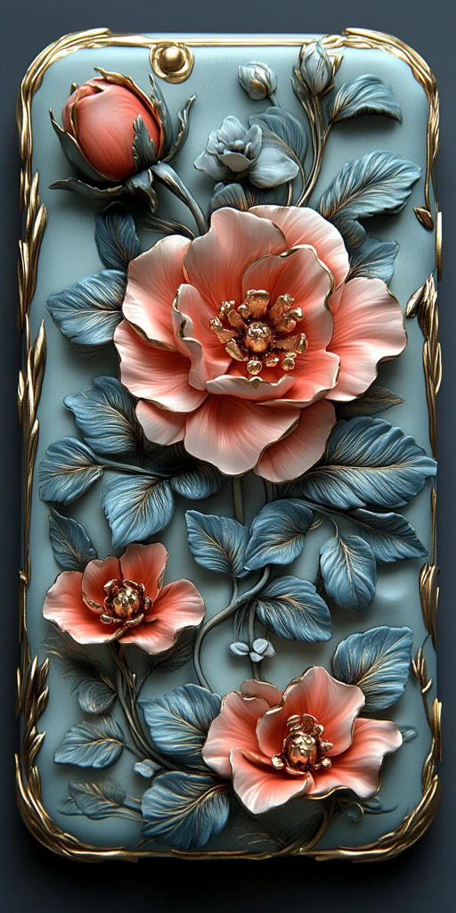 复古花卉立体花纹