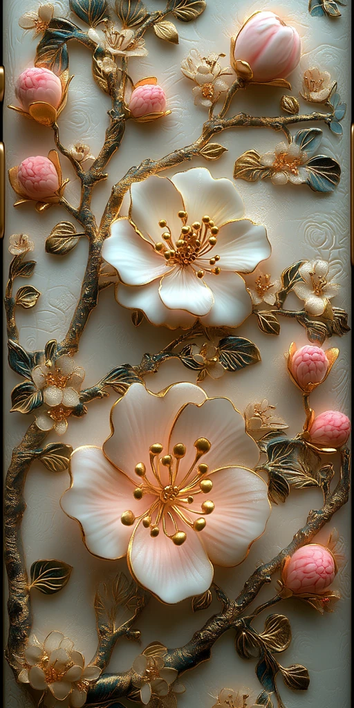 复古花卉立体花纹