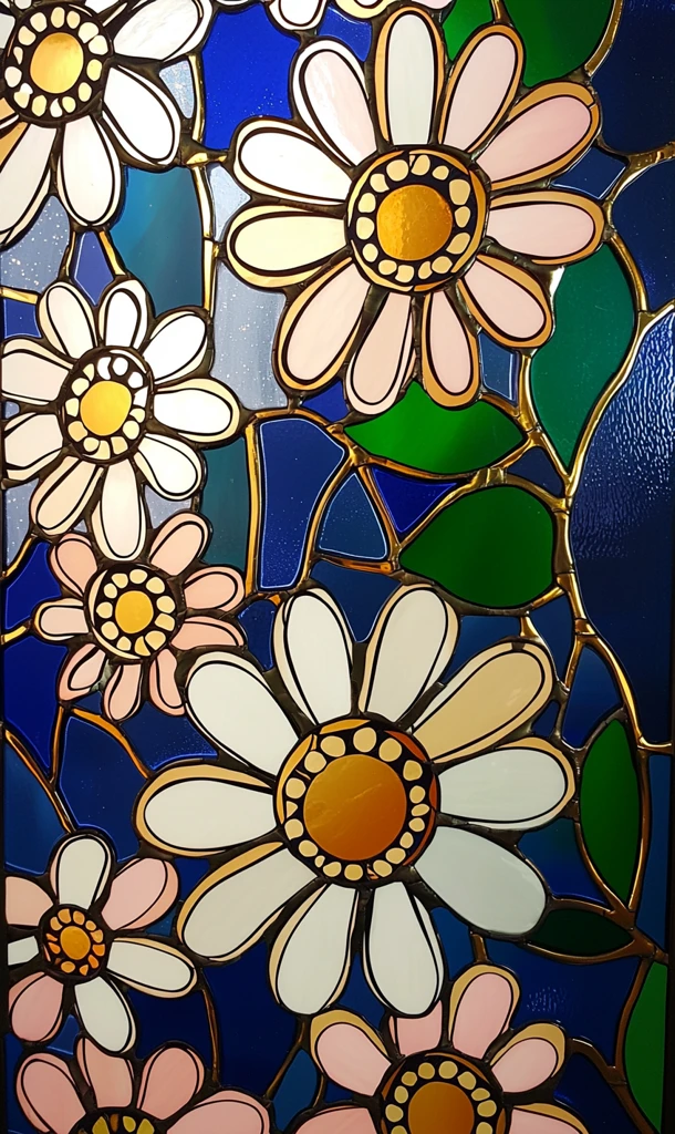 金边多彩雏菊纹样