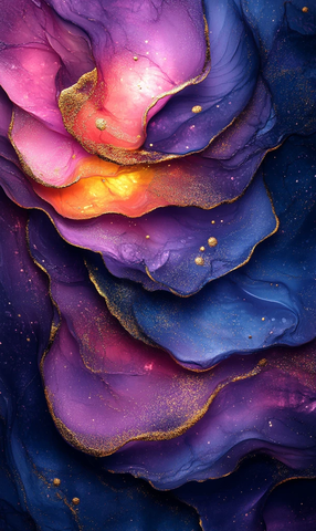 紫蓝金黄纹理玫瑰