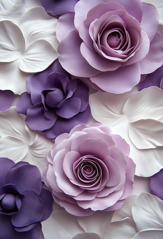 紫色玫瑰白背景