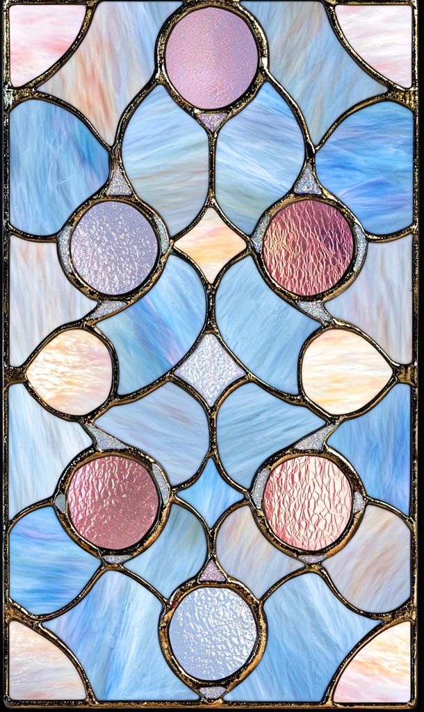 柔和玻璃彩绘设计