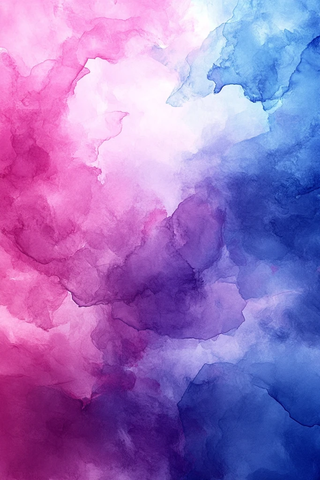 粉色蓝色水彩背景