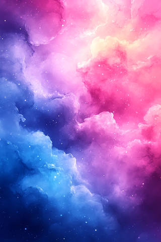 粉色蓝色水彩背景