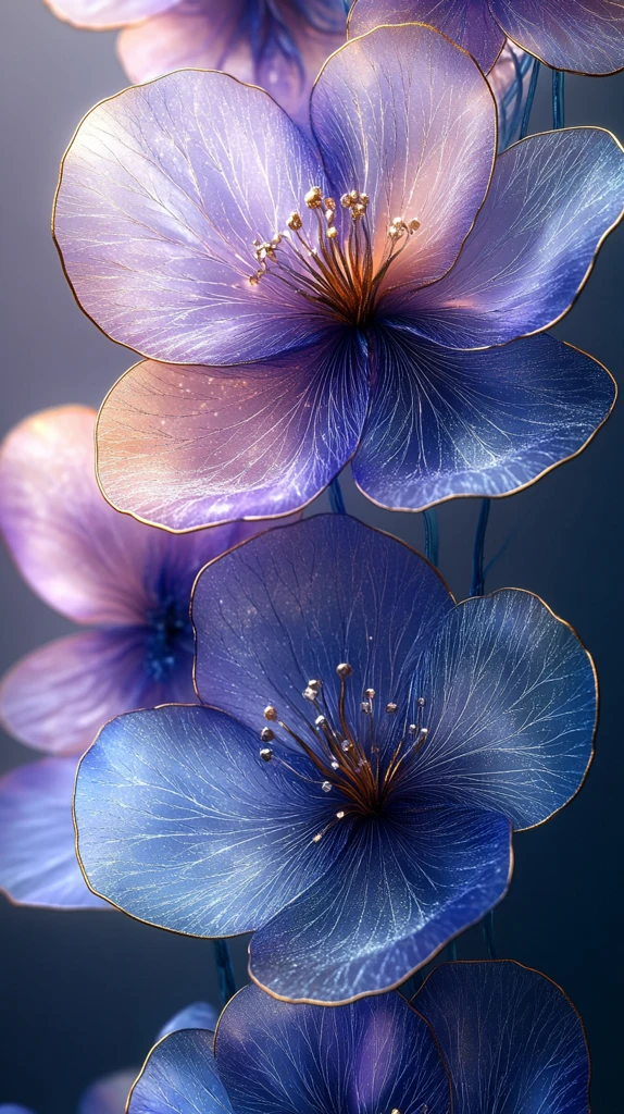 酒墨金边花卉细节