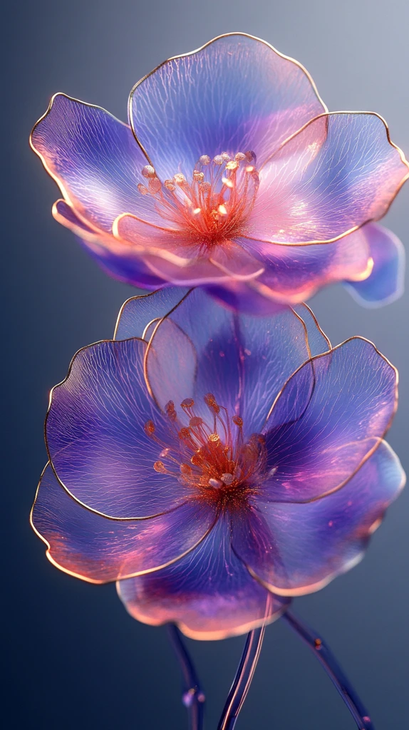 酒墨金边花卉细节