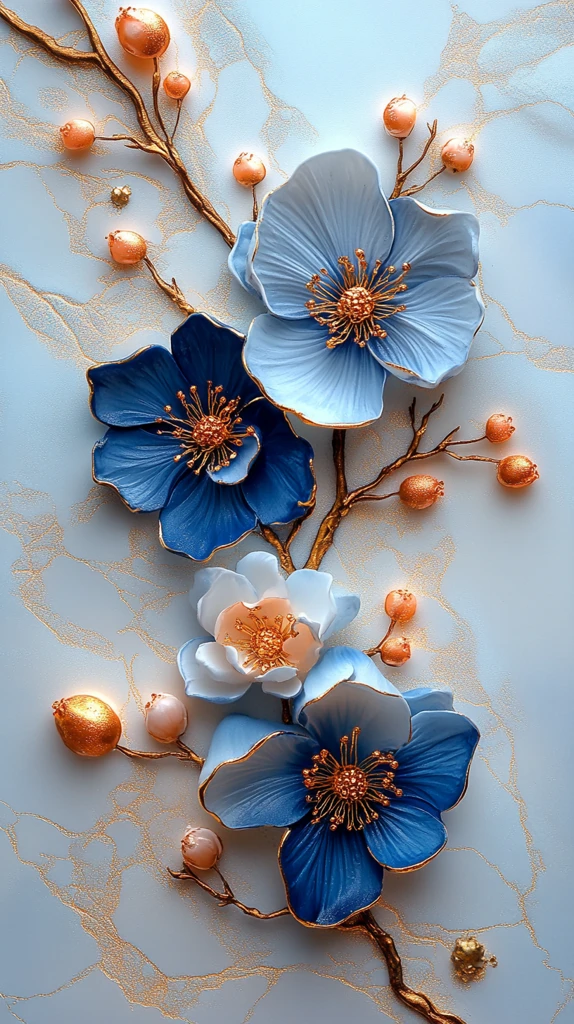 白金青花纹邀请卡