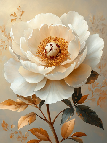 白金牡丹图