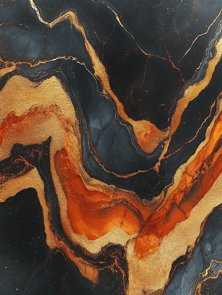 红色金属液体纹理