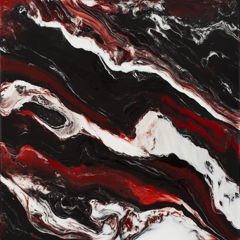 深红黑纹大理石