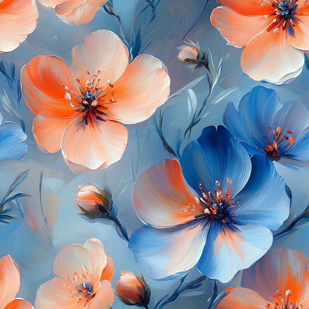 迪奥花卉油彩画