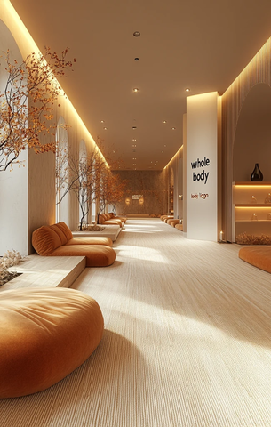 全身标志背景模板