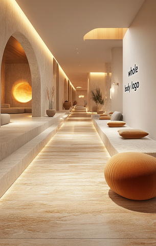 全身标志背景模板