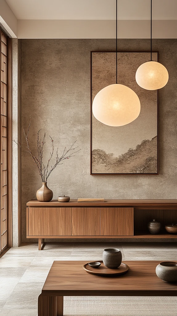 木柜与茶桌的空间