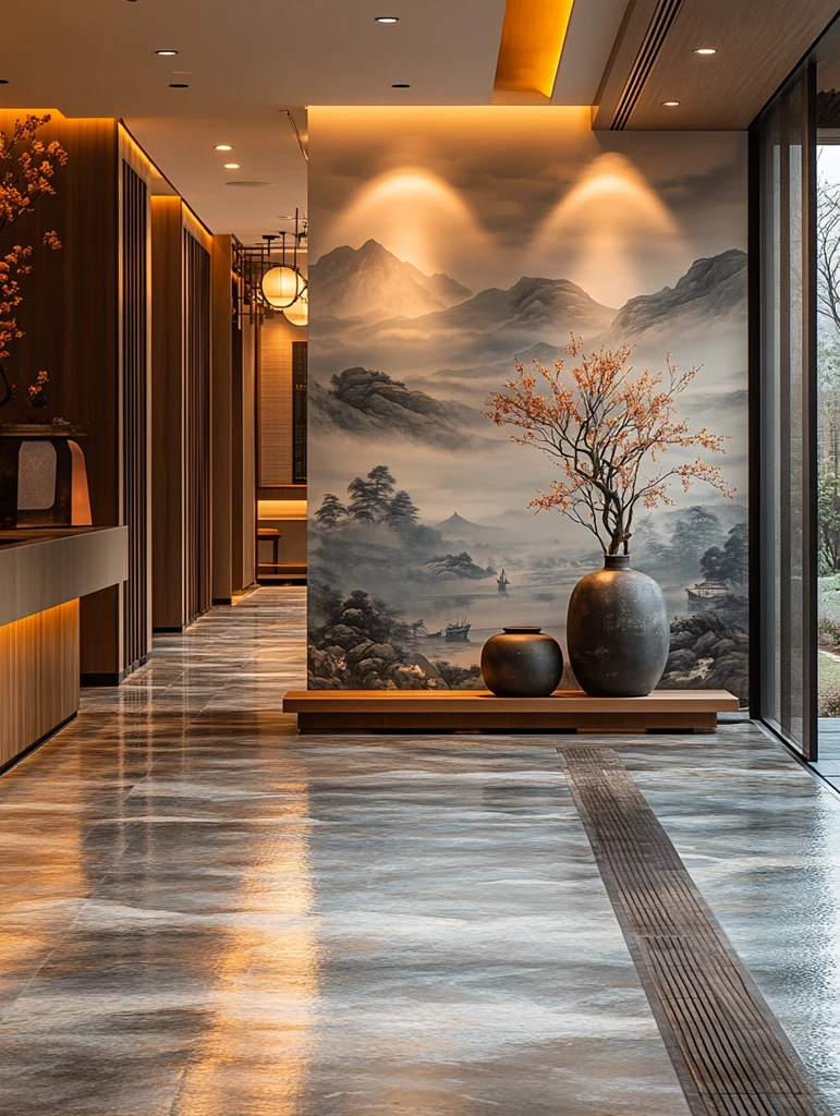 中式装饰酒店大堂