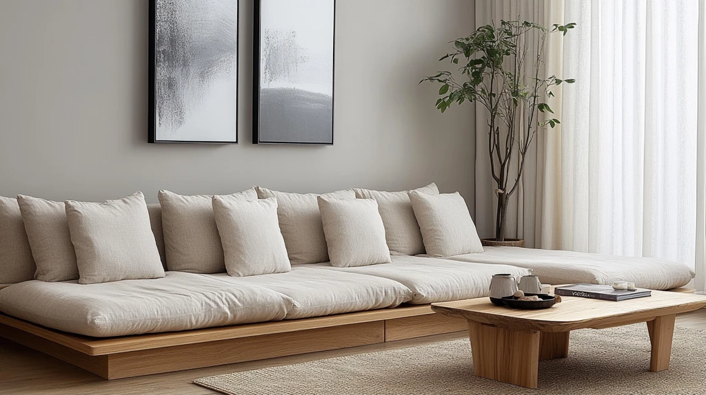 浅色墙面简约客厅