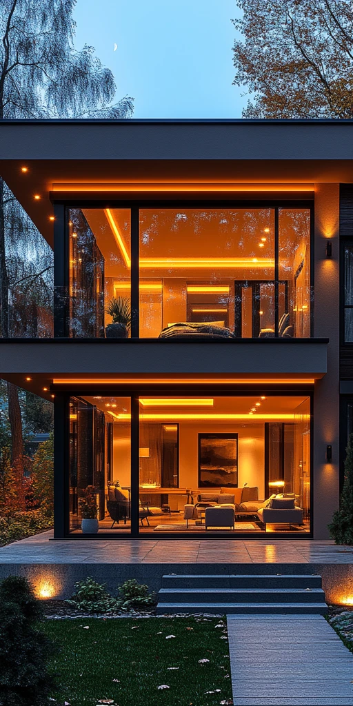 暗色调室内灯光设计