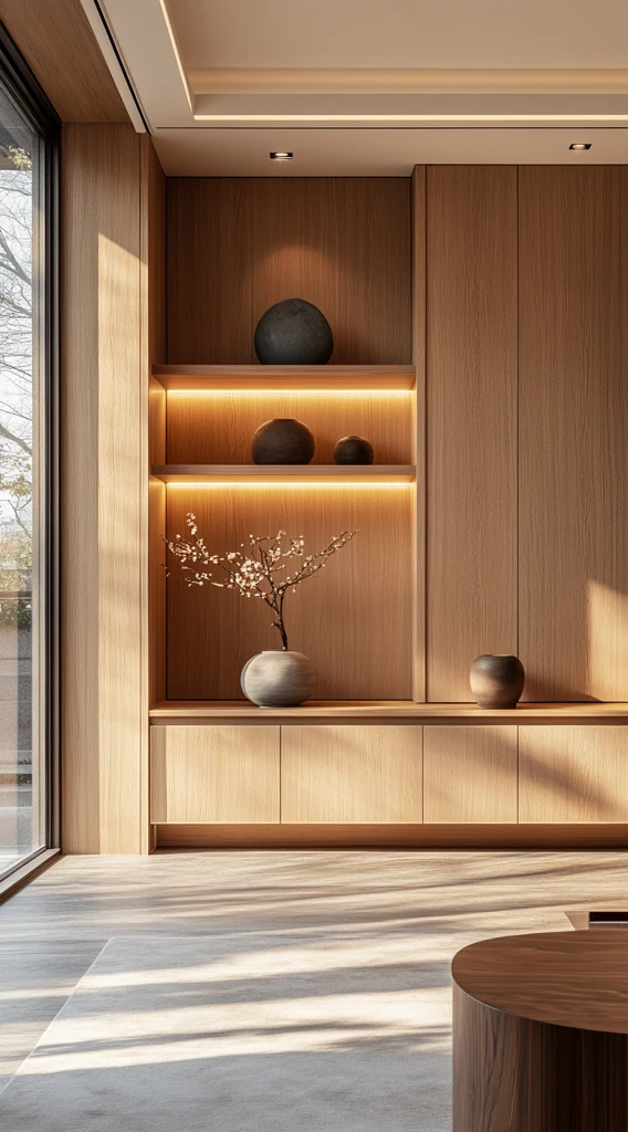 木柜阳光照耀空间