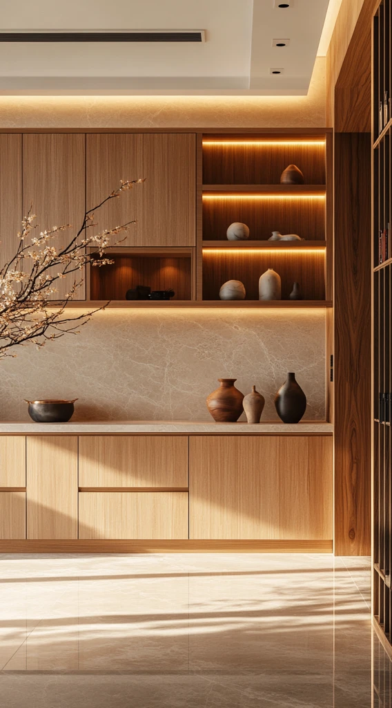 木柜阳光照耀空间