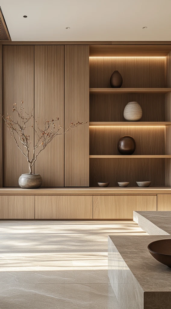 木柜阳光照耀空间