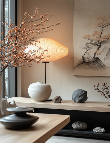 中式简约书桌场景