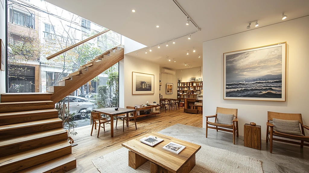 白色墙壁木质家具