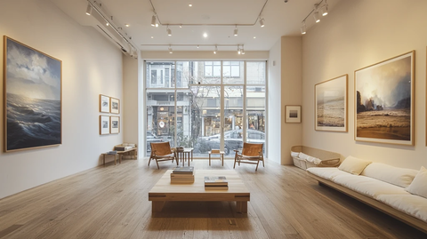 白色墙壁木质家具