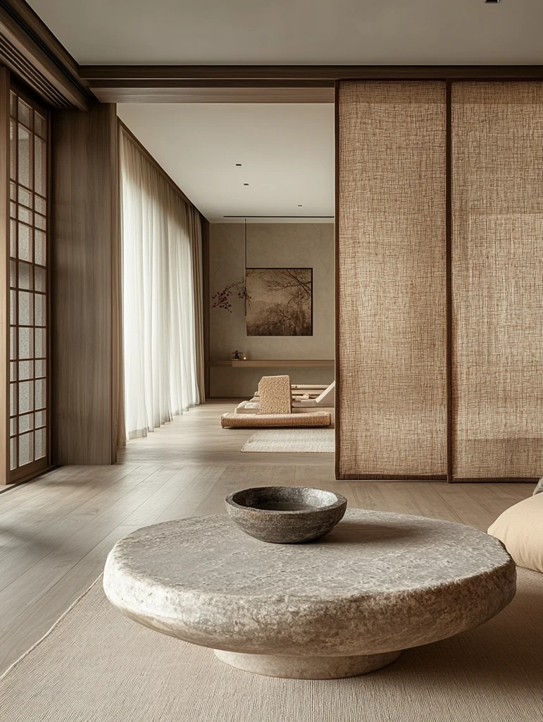 木地板折叠屏风