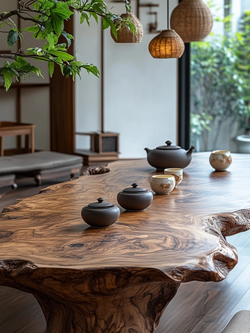 中式茶馆茶桌静景